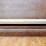 Bench top White leather