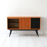 Scandinavian Teak Sideboard with Black Details