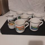 Ensemble complet des mugs  Villeroy et Boch, collection naif avec pots