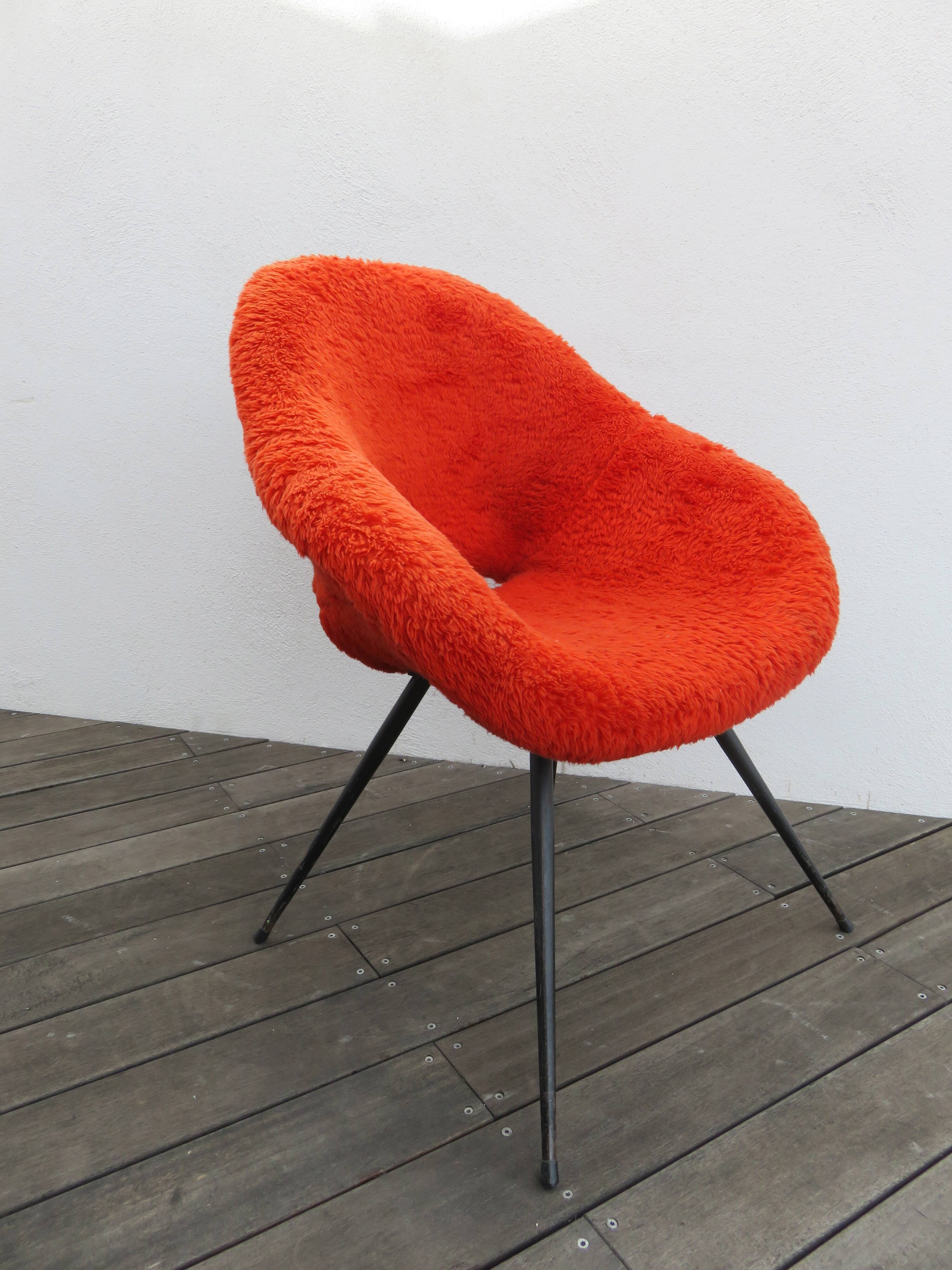 Vintage 70' fur armchair