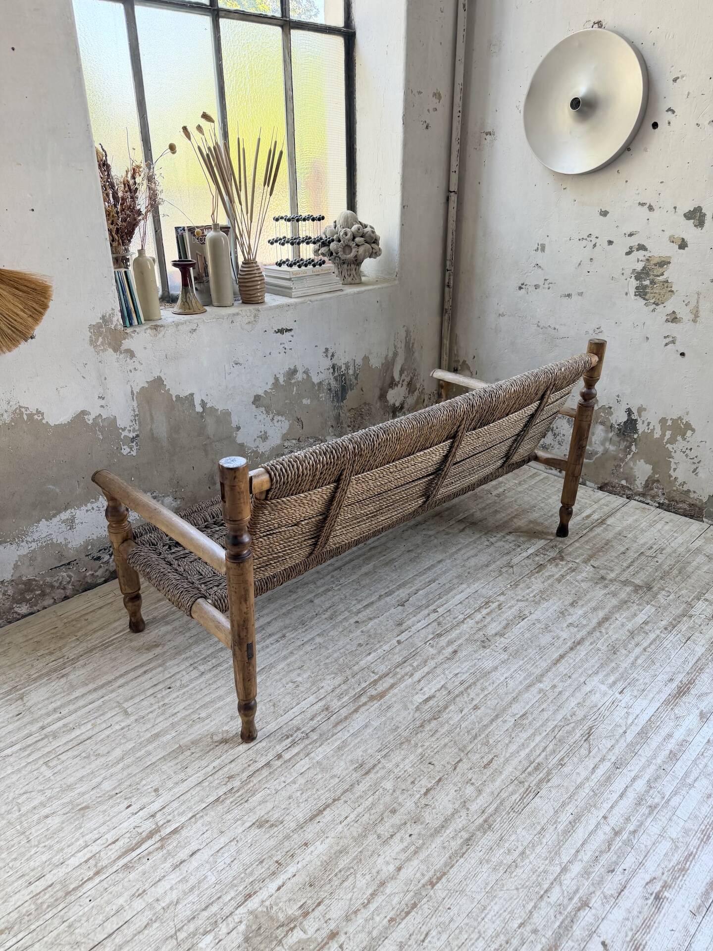 Audoux and Minet cord bench