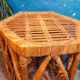 Bamboo and rattan side table 1960s