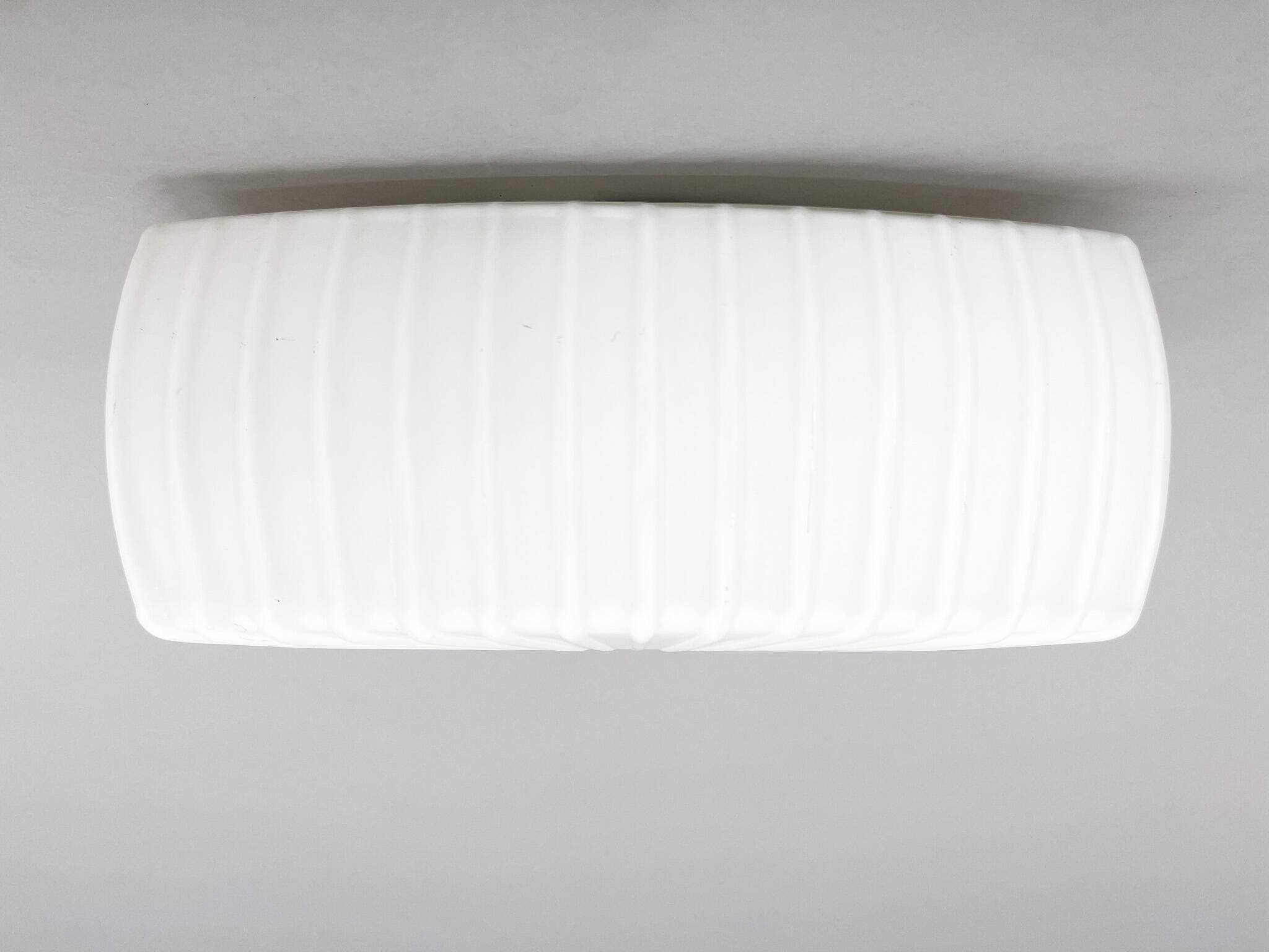 Mid-Century Milk Glass Ceiling Light, Czechoslovakia