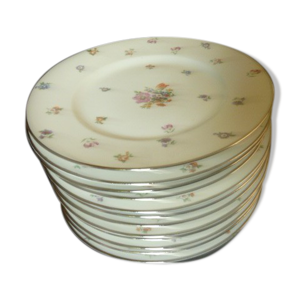 Set de 12 assiettes plates Limoges