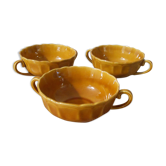 3-bowl ceramic set Lunéville Louis VX Honey
