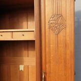 Library cabinet Art Deco columns with godrons