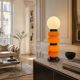 Vintage orange glass lamp – attributed to Carlo Nason, 1970s