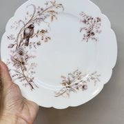 8 Superbes Assiettes Anciennes XIXème Décor Aux Oiseaux Sur Des Branches