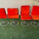 Dining table and 4 chairs in Rinaldi style, fully restored.