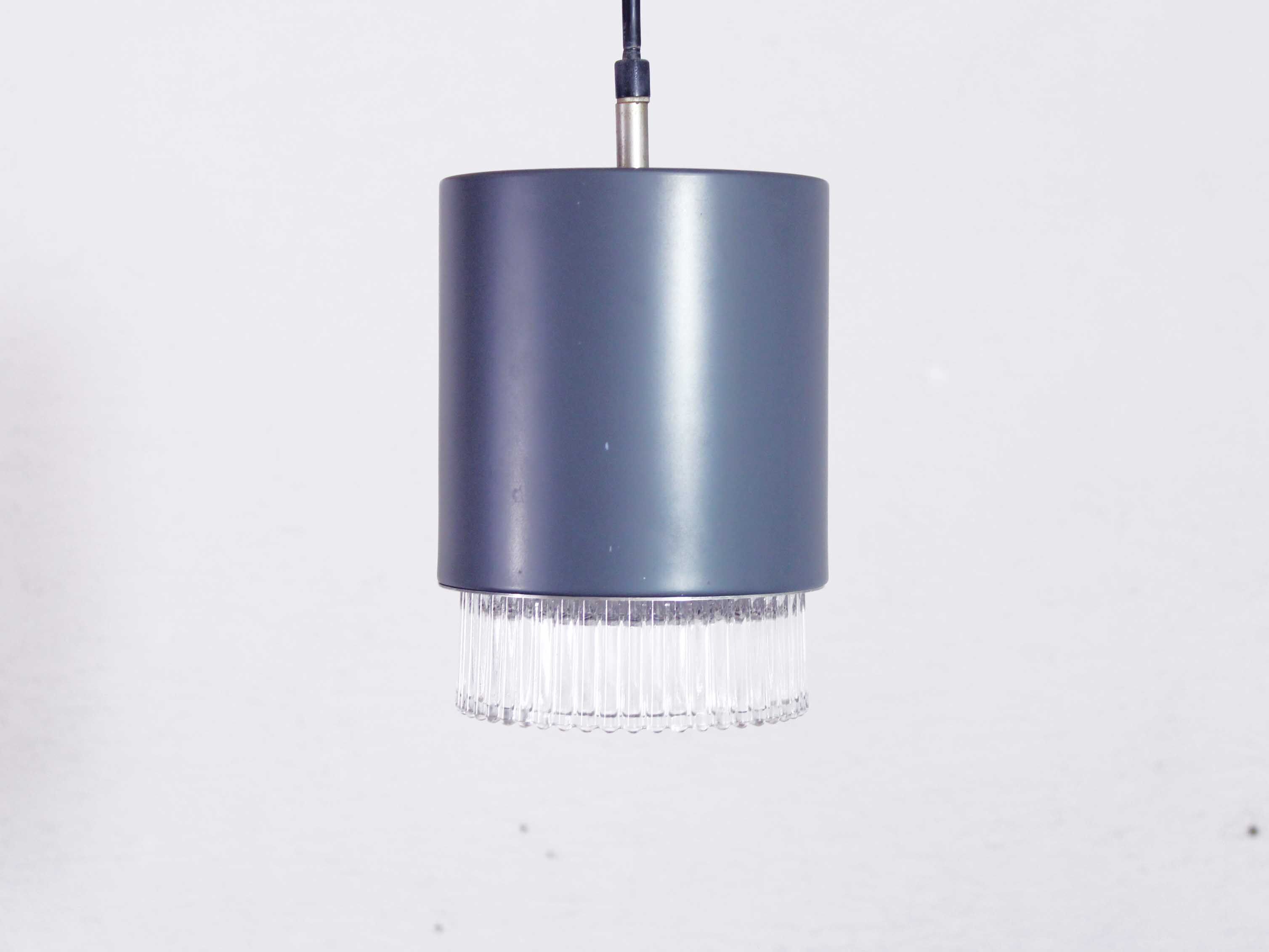 Willa suspension lamp in glass and metal