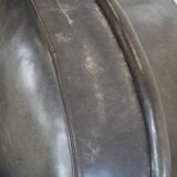 Sheepskin design armchair in a beautiful deep dark color