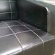 Vintage black skai sofa
