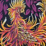 Tapisserie Oiseau de feu - Tableau Canevas vintage