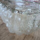 Applique/ plafonnier ancien en verre moulé