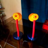Multicolored table lamp Memphis style