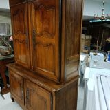 Buffet 2 bodies XIXth inlaid walnut