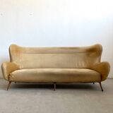 Large Vintage late 1940s Mid-century Modern Danish style Wingback Sofa