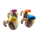 Series of 4 mugs