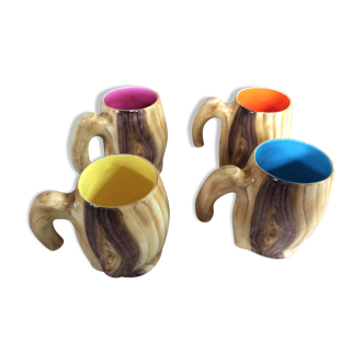 Series of 4 mugs