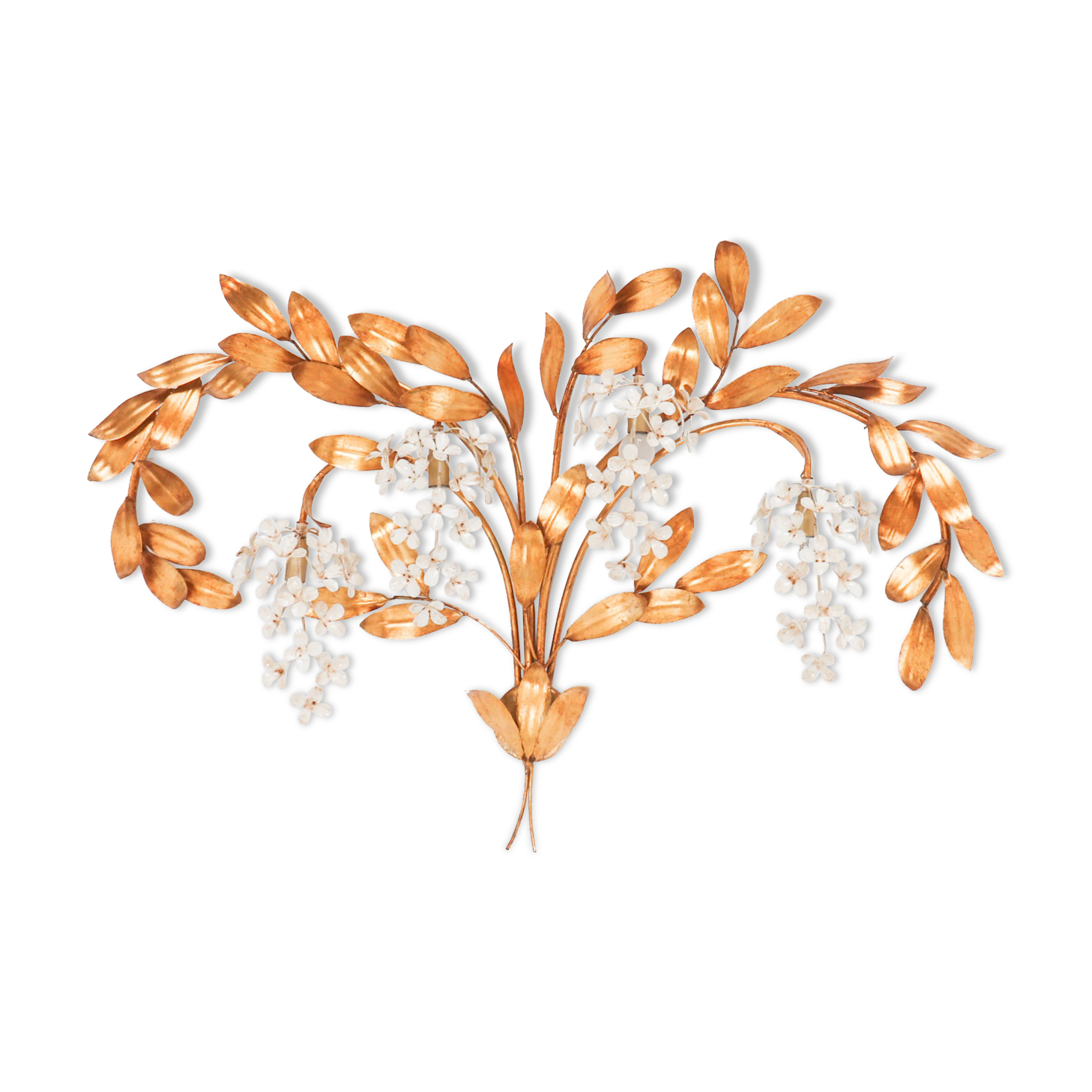 Applique murale Hans Kögl dorée du milieu du siècle