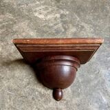 Dark wood wall shelf