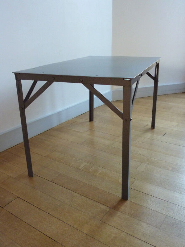 All metal coffee table