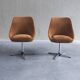 Set of 2 mid-century modern cocktail chairs