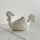 Pottery ceramic rooster - dish.