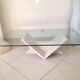 70s glass and stone coffee table