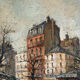 Saint Martin Canal in Paris, knife oil painting signed L Guerbier.