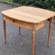Louis XV extendable round dining table renovated in raw solid wood
