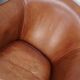Vintage Dutch Leather Club Chairs in Cognac, Set of 2
