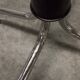 Parrot coat rack 16 hooks industrial in chromed metal and base + black balls 1960