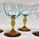 4 old two-tone George Sand wine glasses