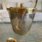 Vintage Hollywood Regency Gold Ice Bucket