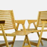 Original vintage foldable dining chairs by the Slovenian architect Niko Kralj (1920-2013) for Stol