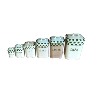 Set de 6 pots a epices faience