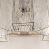 Large pair of wall sconces in brass and Murano glass by Doria, Germany, 1960s.