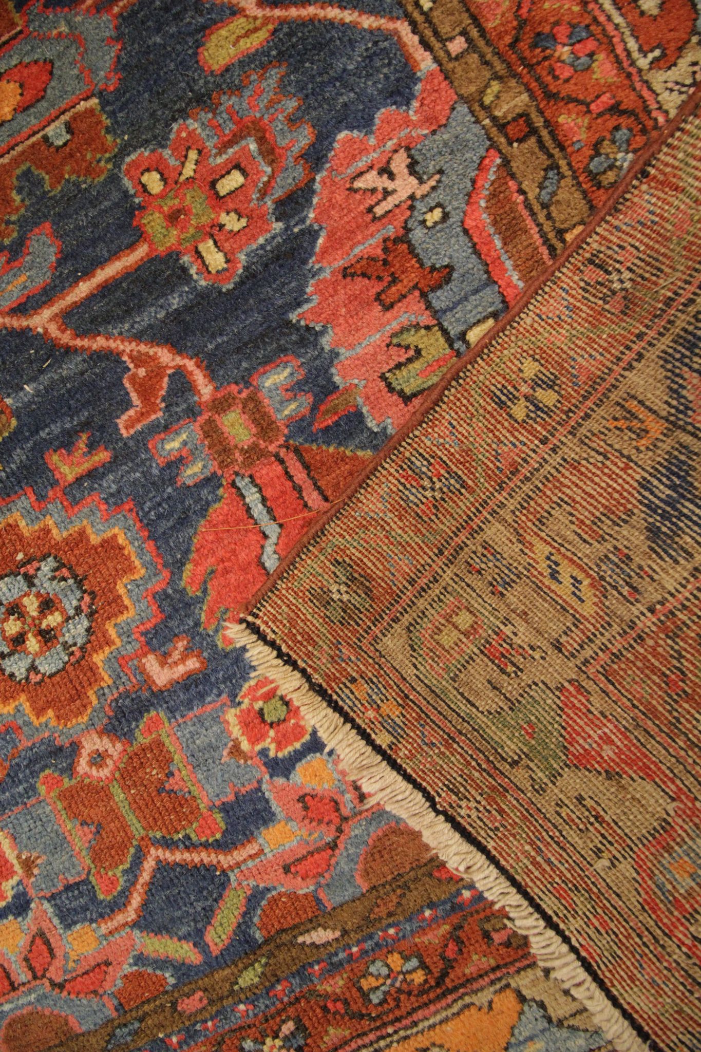Handwoven Antique Persian Mahal Area Rug, Oriental tribal wool rug- 121x196cm