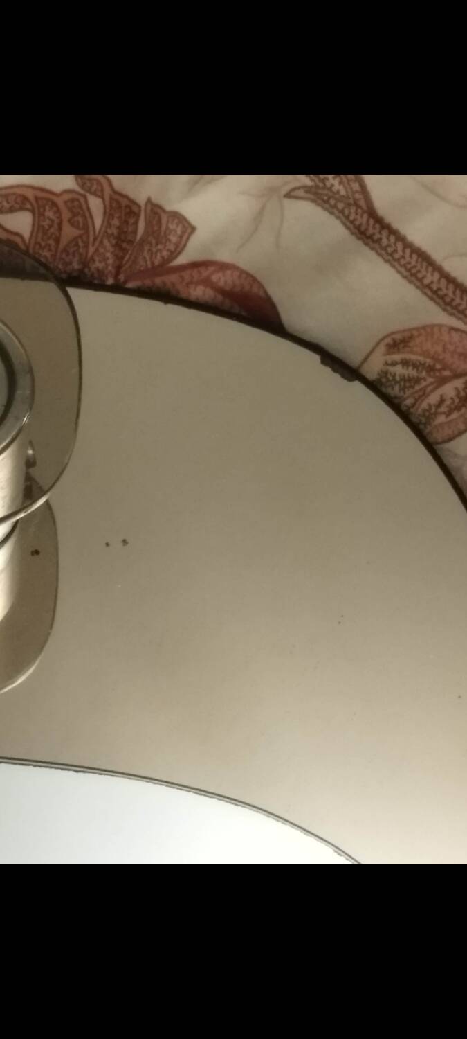 Miroir avec deux appliques en verre fumé attribué à Lupi