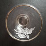 Large engraved crystal vase