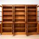 Monumental Pine School Library Bookcase from Warsaw, Poland, 1920s