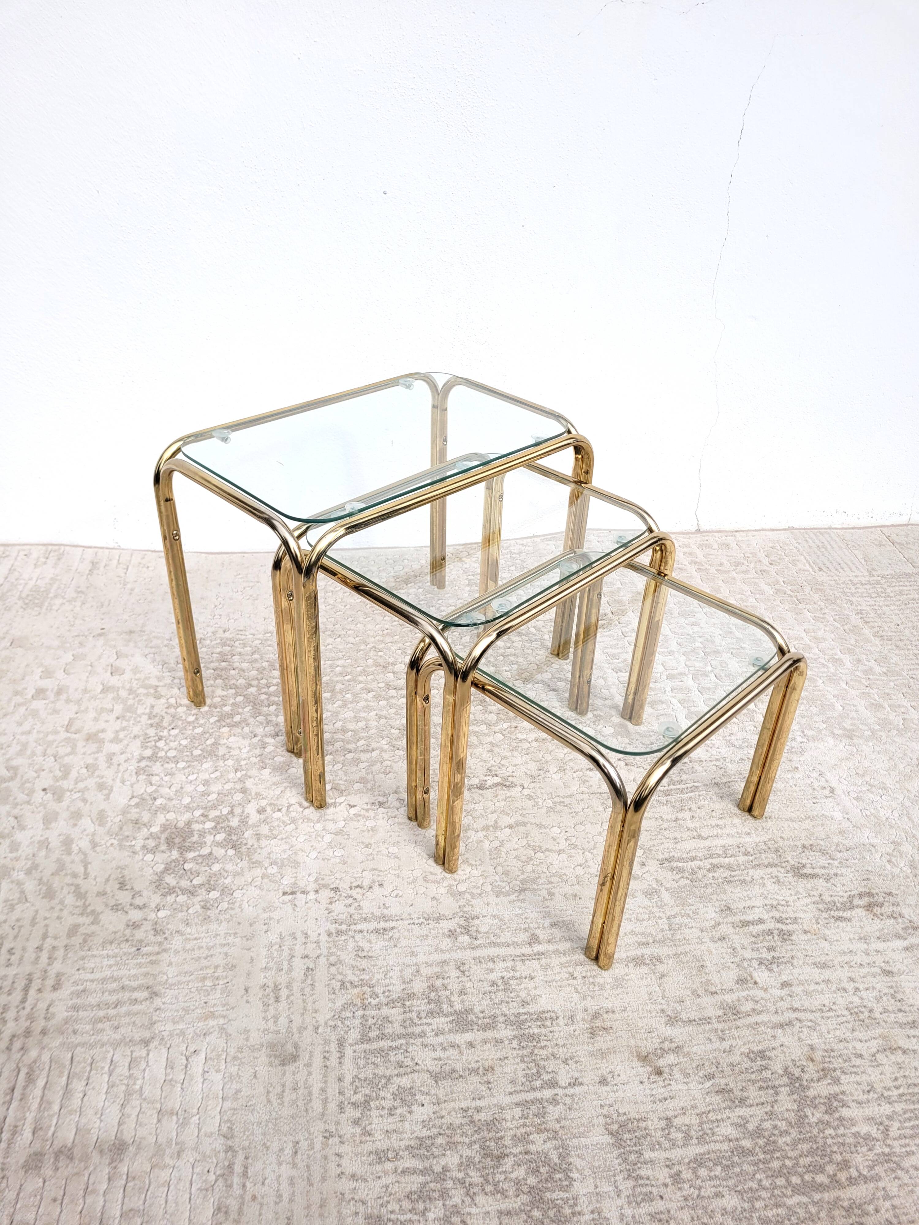 Gold nesting coffee tables