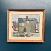 Original Swedish Oil on Canvas – “Sage House” by Gustav‑Adolf Johansson – Signed – Vintage & Framed