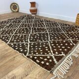 Traditional Berber rug dyed with walnut 240 x 150 cm