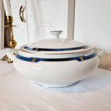 Christofle Pavillon soup tureen for Limoges Model Iriana Blue