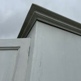 Antique Parisian wardrobe with white patina