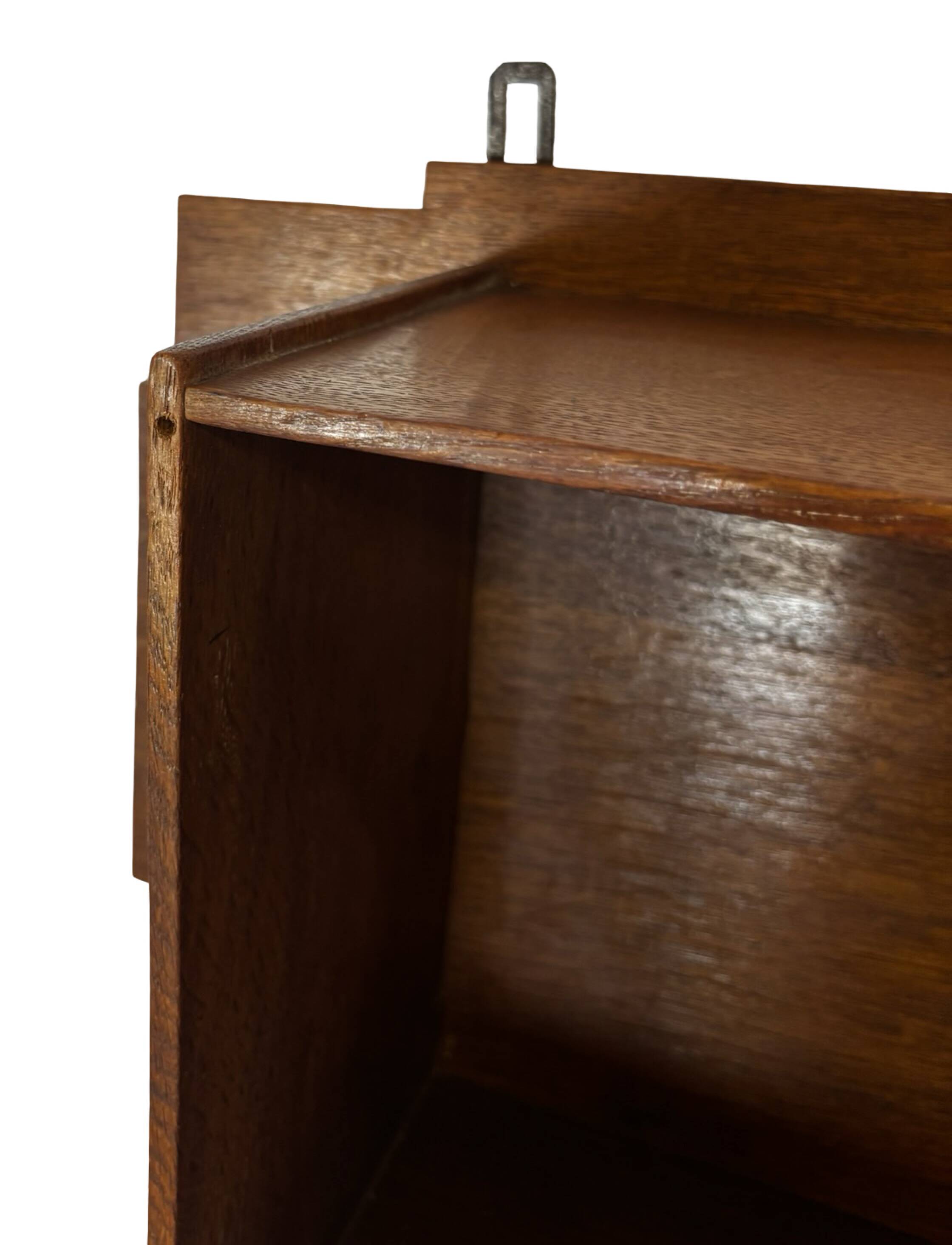 Art Deco wooden wall shelve rack in oak minimalist design