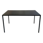 Black coffee table in raw steel Domino model Caravane brand