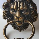 Antique Lion Head Door Knocker/Knocker, with Antique Bronze Patina 16 x 12 cm